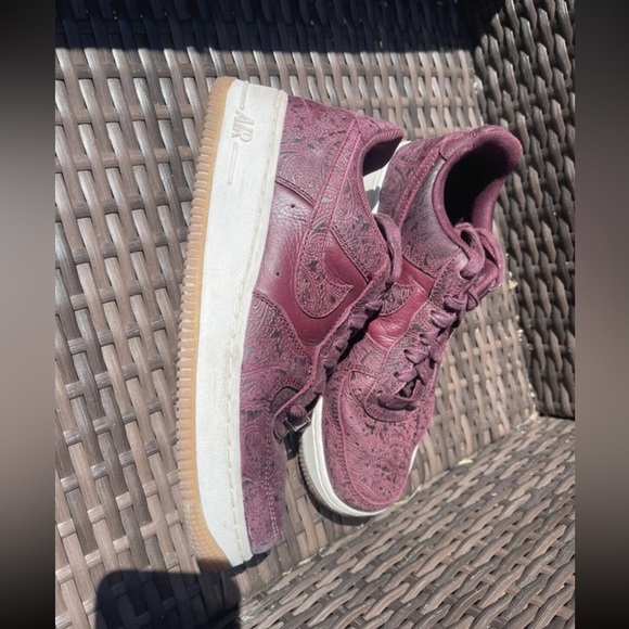 Nike Air Force 1 '07 Essentials Paisley Pack Purple Premium Size 5 Rare Womens - Picture 9 of 10
